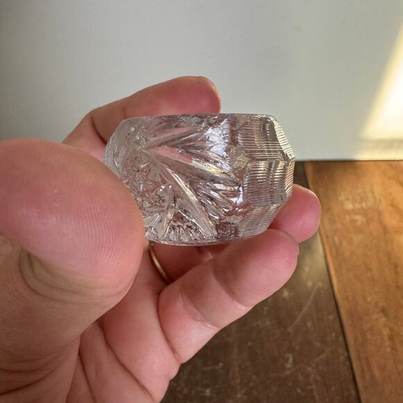 Antique Vintage Lot 8 Pressed Blown Glass Decorative Ornate‎ Salt Cellar Bundle - Picture 14 of 16